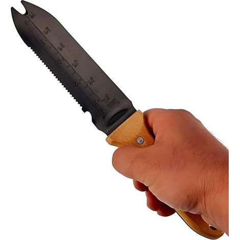 Pelle multifonctionnelle portable pour l'extérieur, pelle de jardin, pelle de pêche, outil de camping, polyvalente pour la culture de légumes sauvages et de légumes.