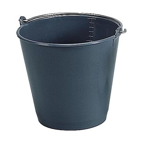 Seau gradué en plastique gris 14 litres - GILAC