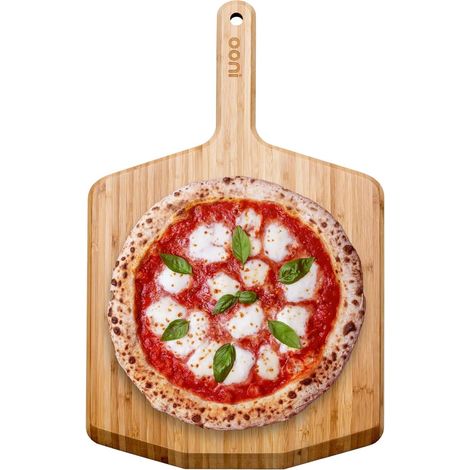1 Pelle à pizza en bambou 30,5cm, planche à découper polyvalente pour four à pizza