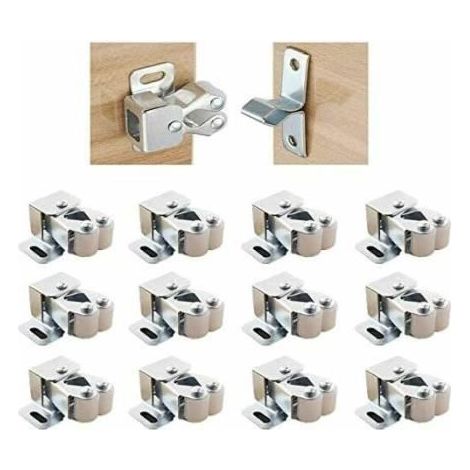 Lot de 10 loquets à double boule en laiton – Fermetures pour portes et tiroirs de cuisine (1/4)
