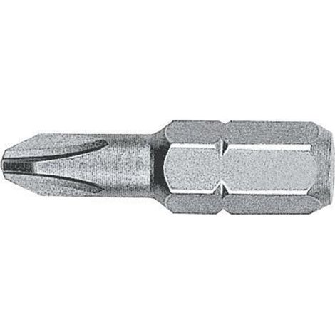Embout Phillips WITTE court standard 1/4", guide réduit pour un travail de précision.