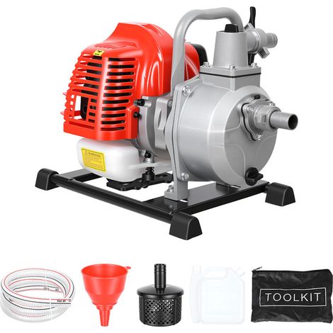 FIANAO - Pompe à eau thermique 52 cm3 – Débit : 1 000 litres/heure – Hauteur de refoulement : 30 mètres – Moteur 2 temps, 1,7 ch (1/5)
