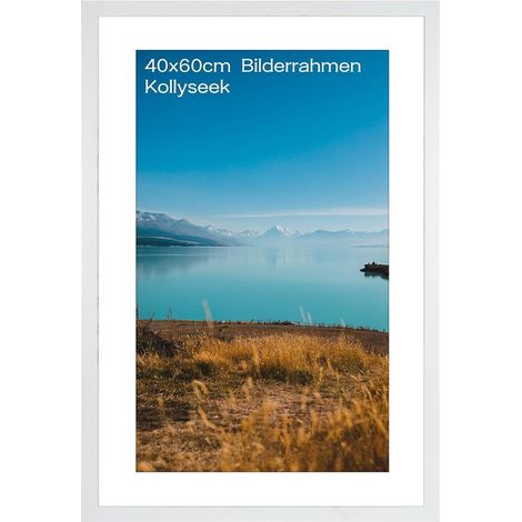 Bilderrahmen 40x60cm MDF Acrylglas weiß Aufhängen Aufstellen Ränder kollyseek (1/5)