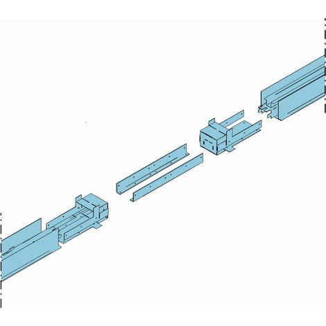 Dalsys Schiebetürsystem Verbindungselement für Doppelschiebetür Silber CW 75, für Glasschiebetür, raumsparende Türinstallation, für eine Wanddicke 100/125 (1/5)