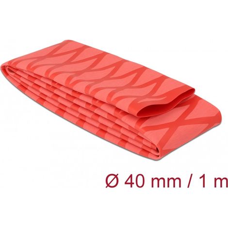 DELOCK GAINE THERMORÉTRACTABLE ANTIDÉRAPANTE EN FORME DE X ROUGE 1 M X 40 MM 19604