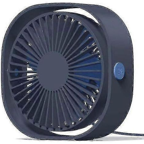 Mini ventilateur de bureau USB à 3 vitesses, portable et personnel, avec rotation à 360° (noir) (1/4)