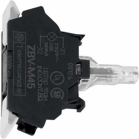 Schneider Electric ZBVB15 Élément LED avec culot d'ampoule blanc 24 V/DC, 24 V/AC 1 pc(s)