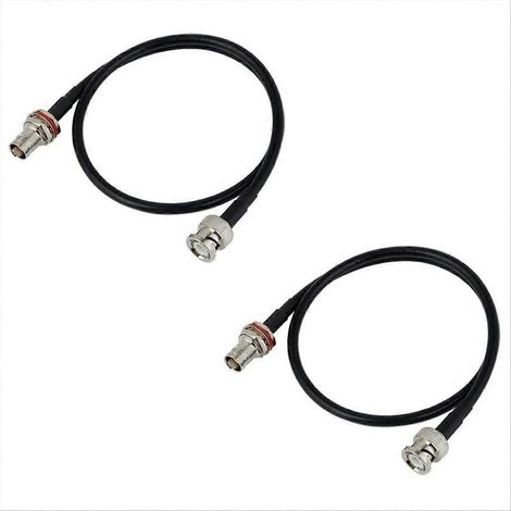 Antenne de prolongation pour micro sans fil, câble coaxial de 5 mètres, connecteurs BNC mâle-femelle, faible perte de signal, compatible tout récepteur, usage studio et scène, robuste et flexible. (1/5)