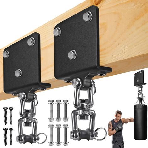 Support mural rotatif pour sac de boxe, sac de boxe à la maison, salle de sport, intérieur, longueur réglable pour sac de kickboxing, sac de Muay Thaï (1/5)