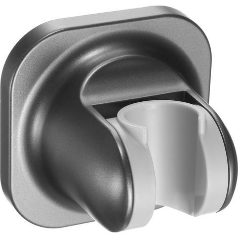 Supporto per soffione doccia autoadesivo e regolabile, senza necessità di foratura, clip per soffione doccia (G1/2", grigio) (1/4)