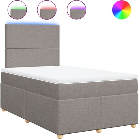 Maison Exclusive - Boxspringbett mit Matratze Taupe 120x200 cm St (1/5)