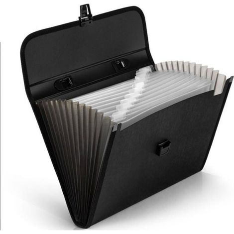 Trieur Document - 13 Compartiments - Format A4 - Avec Couvercle Et Poignée Ergonomique - Pour Bureau École Maison - 1 Pièce (1/4)