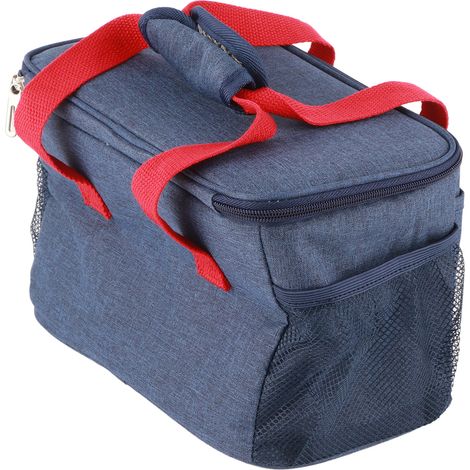 Boîte à lunch isotherme 15 L en aluminium épais et imperméable, grande capacité, portable et réutilisable, idéale pour le bureau et les pique-niques (bleu marine). (1/5)