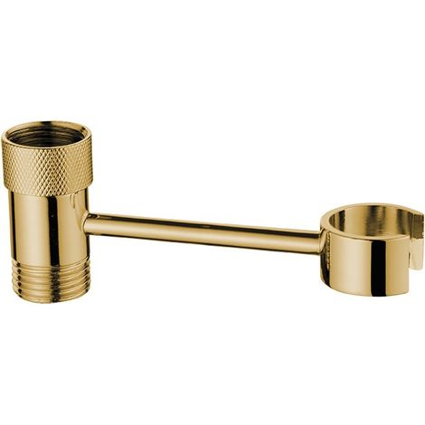 Support de pommeau de douche - Or - 43 mm - Installation sans perçage - Matériau : Laiton (1/2)