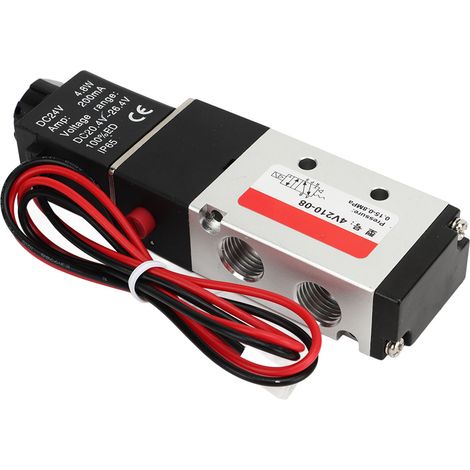 Elektrisches Magnetventil 4V210 08, 5-Wege, 2-Positionen, zuverlässiges und langlebiges Magnetventil für Autos (1/5)