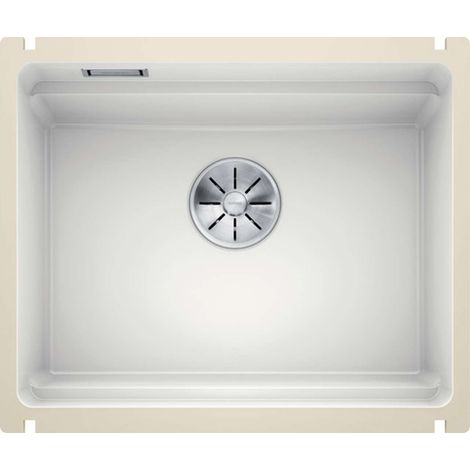 Blanco Etagon 500 - Keramikspüle, 54x46 cm, mit Schienen, Weiß glänzend 525149