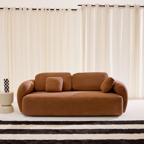 Canapé 3 places tissu chenille - Cloud Chenille Terracotta (1/5)