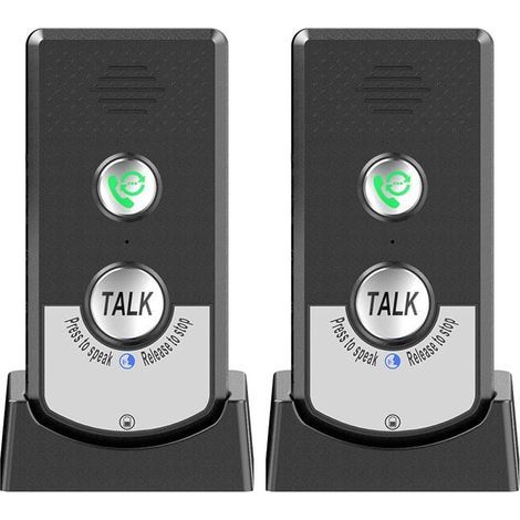 Lot De 2 Interphones Sans Fil Pour La Maison, Appelant Bidirectionnel, Interphone Vocal Portable Sans Fil Ultra Longue Distance Pour Personnes âGéEs, Communication De PièCe à PièCe,Sonnerie D'Appel TR (1/5)