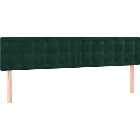 Maison Exclusive - Cabeceros terciopelo verde oscuro 200x5x78/88 (1/5)