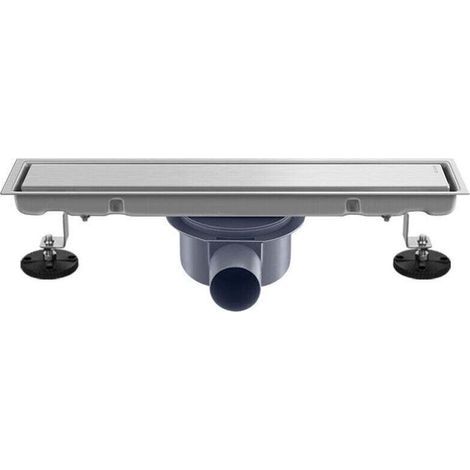 Caniveau de douche 60 cm - Carrelage extra plat avec siphon anti-odeurs et filtre à cheveux - Kit complet de caniveau (1/5)