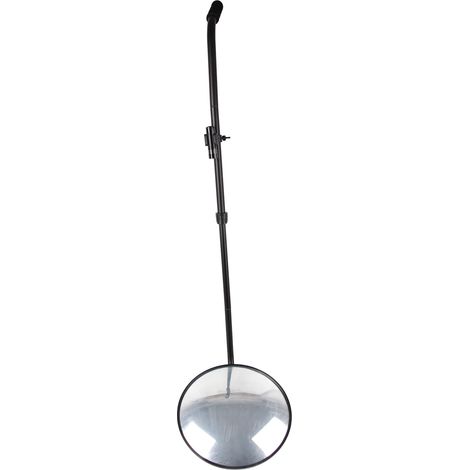 Miroir d'inspection sous véhicule avec lampe LED, perche télescopique réglable, miroir grossissant 2X sûreté auto (1/5)
