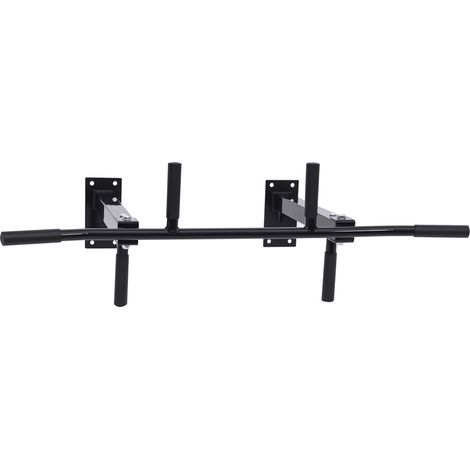Barra per trazioni da soffitto, barra per trazioni in acciaio, barra per trazioni per allenamento a casa, 105,5 x 28 x 49 cm, nera