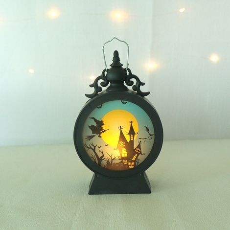 Halloween-Lichterkette, LED-Kerzenleuchte, Retro-Glockenlaterne, Festtagszubehör, Hexen-Lichterkette
