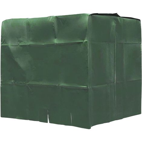 1 housse de protection pour cuve IBC 1000 L, imperméable et anti-UV, dimensions 120 x 100 x 116 cm, pour réservoir d'eau extérieur (1/5)