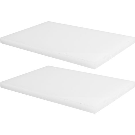 Lot de 2 patins en caoutchouc pour loisirs créatifs, tapis de pose de marteau, patin en plastique, protection, tapis de perforation, tapis de perforation du cuir, blanc, 15 x 10 cm (1/5)