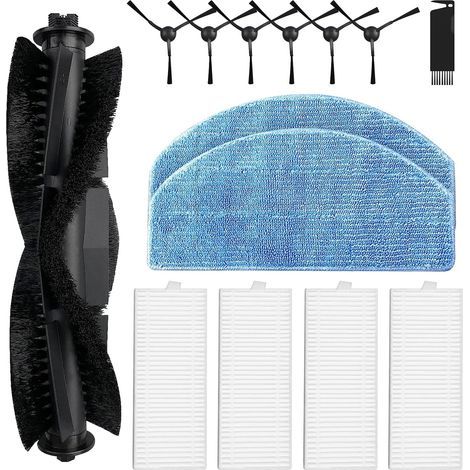 Kit d'accessoires pour Honiture G20 / G20 Pro, pour Tikom G8000 / G8000 Pro, pour pièces d'aspirateur robot Laresar Evol 3, 1 brosse à rouleau, 4 filtres, 2 tampons de vadrouille, 6 brosses latérales, (1/5)
