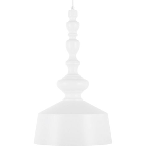 Pendant Lamp White Metal Modern Ceiling Light DRIVA (1/5)