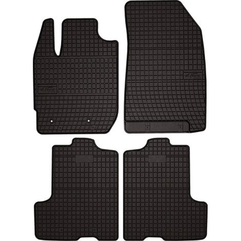 Tapis de sol en caoutchouc pour : Dacia Duster II SUV (2018-2021) - noirs, sur mesure