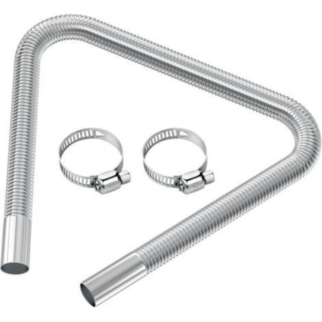 Tuyau d\\'évent de gaz Diesel Flexible Tuyau d\\'échappement de chauffage de voiture Tuyau d\\'Echappement du Rechauffeur diamètre intérieur 2.5cm/1 pouces 120cm/47,2 pouces (1/5)