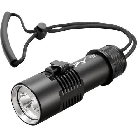 (Schwarz) P70 Taucherlampe – ZVD – Mini-Taschenlampe aus Aluminiumlegierung – 80 m – Fernlicht (1/4)