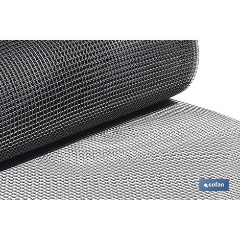 Malla Plástico Cuadrada Jardin 10mm Gris Plata 1x25m (1/4)