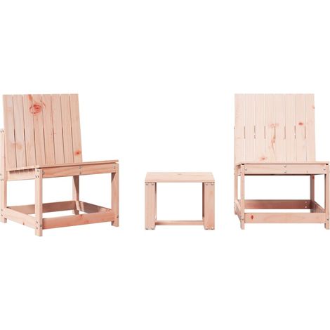 Salon de jardin 3 pcs Mobilier de jardin bois massif douglas (1/5)