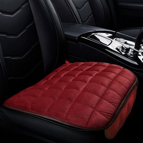 Coussin de siège auto, coussin de siège conducteur en peluche douce avec poche de rangement, fond plat en caoutchouc antidérapant, housse de siège universelle, convient aux camions, voitures, SUV, mai