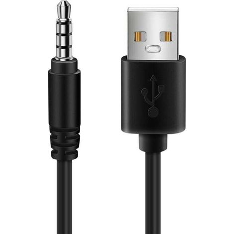 Cable Adaptateur USB 2.0 Male Vers 3.5mm Jack Audio Pour Voiture Chargeur MP3 (1/4)
