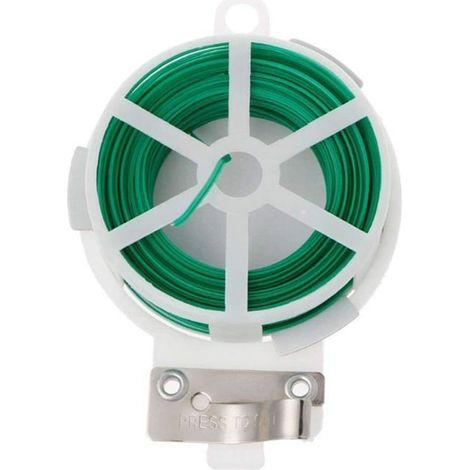 Lot de 3 attaches multifonctions pour plantes de jardin, 50 mm, avec cutter pour jardinage, maison, bureau, multi-usage (vert) (1/5)
