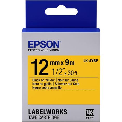 Epson LK-4YBP Etikettenband Gelb Pastell 12 mm x 9 m