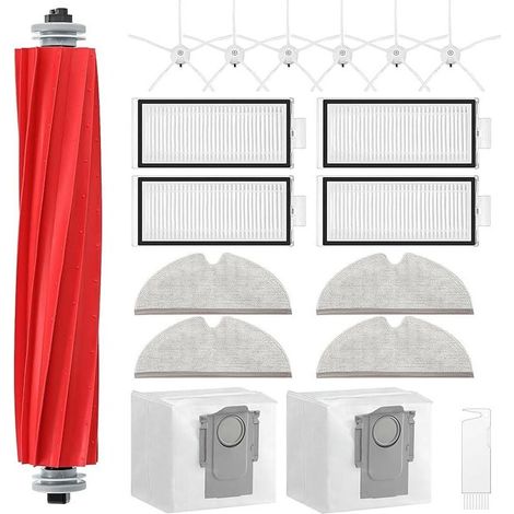 Kit di accessori FOREHILL per robot aspirapolvere Roborock Q7, Q7+, Q7 Max, Q7 Max+, 1 spazzola a rullo, 4 filtri, 4 panni per mocio