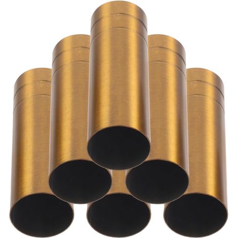 Manchons de bougie métal 6pcs 25x80 mm remplacement accessoire pour boîtier de lustre intérieur (1/5)