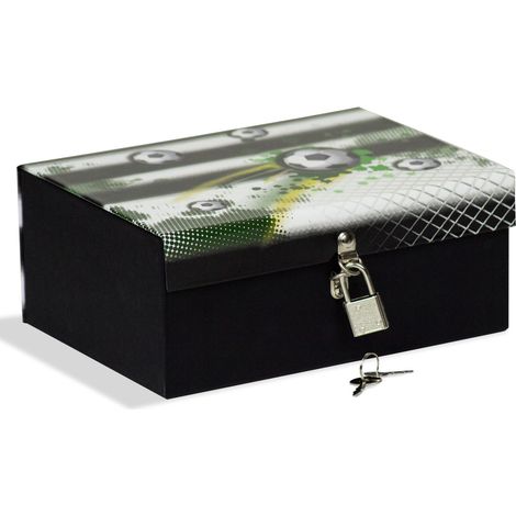 Boîte avec cadenas 18,5 x 14 x 7,5 cm, idéale pour ranger des secrets, des bijoux et des figurines (1/4)
