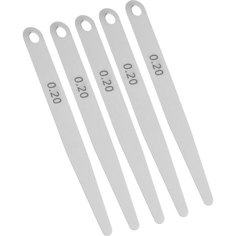 5 jauges d'épaisseur en acier inoxydable 0,2/0,3, outil d'inspection de soudage (0,2) (1/5)