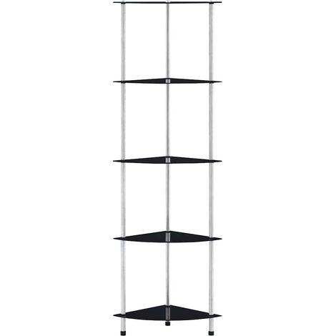 Maison Exclusive - Regal mit 5 Ablagen Schwarz 30x30x130 cm Hartg