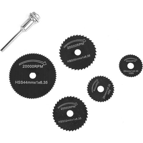 Hochgeschwindigkeitsstahl-Sägeblatt für Holzbearbeitung, Kunststoff, elektrische Bohrmaschine, PVC- und Acryl-Sägewerkzeug, Schwarz (1/5)