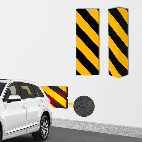 2 Pack Car Door Protector 40 x 12.5 x 2 cm EVA Foam Self Adhesive Car Door Protector for Car Door Garage Wall and Parking Space (Yellow/Black) (1/5)
