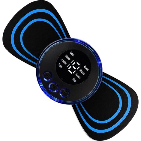 Mini Masseur Portable 10 Intensités 5 Modes Rechargeable Basse Fréquence TENS Coussin Massage Cervical Électrique (1/5)