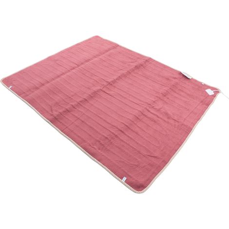 Couverture chauffante rouge simple/double pour la maison/résidence étudiante, couverture électrique en velours, dimensions : 180 x 90 cm (1/5)