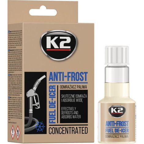 000903 K2 T313 Antigelo Sbrina e rimuove l'acqua dal sistema di alimentazione 50 ml